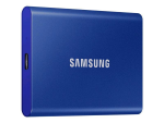 Samsung T7 MU-PC1T0H - SSD - crittografato - 1 TB - esterno (portatile) - USB 3.2 Gen 2 (USB-C connettore) - 256 bit AES - blu indaco